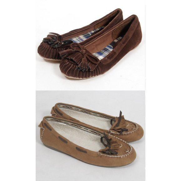 NWOT Lot Of 2 Pair Women's Moccasins-size 6 (Union - Picture 1 of 8